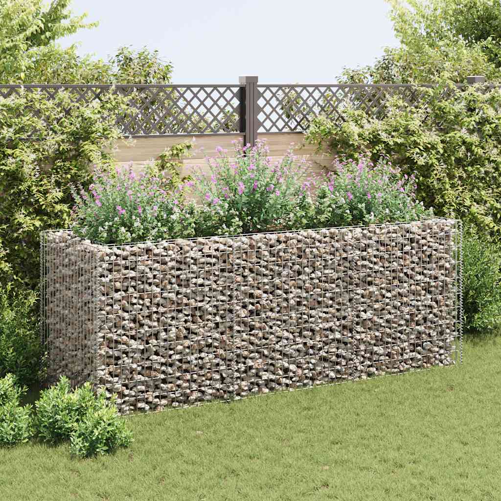 Gabionen-Hochbeet Stahl 360×90×100 cm