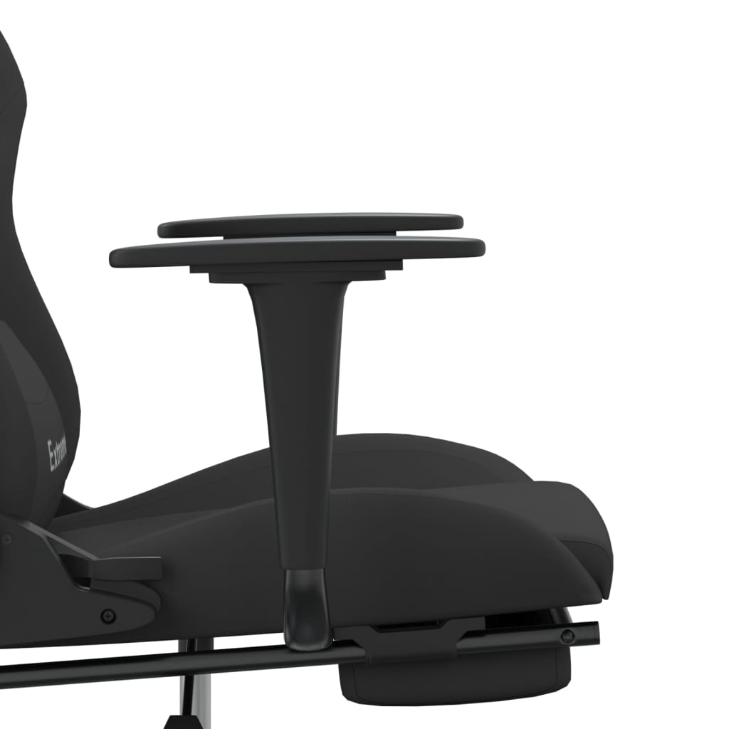 Gaming-Stuhl mit Massagefunktion Schwarz und Creme Stoff