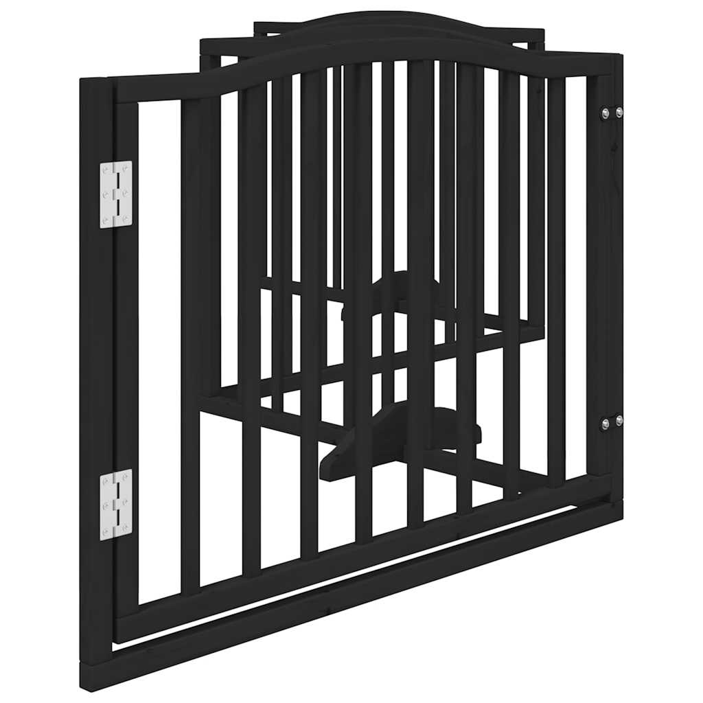 3-tlg. Hundetor Faltbar 150 cm Pappelholz