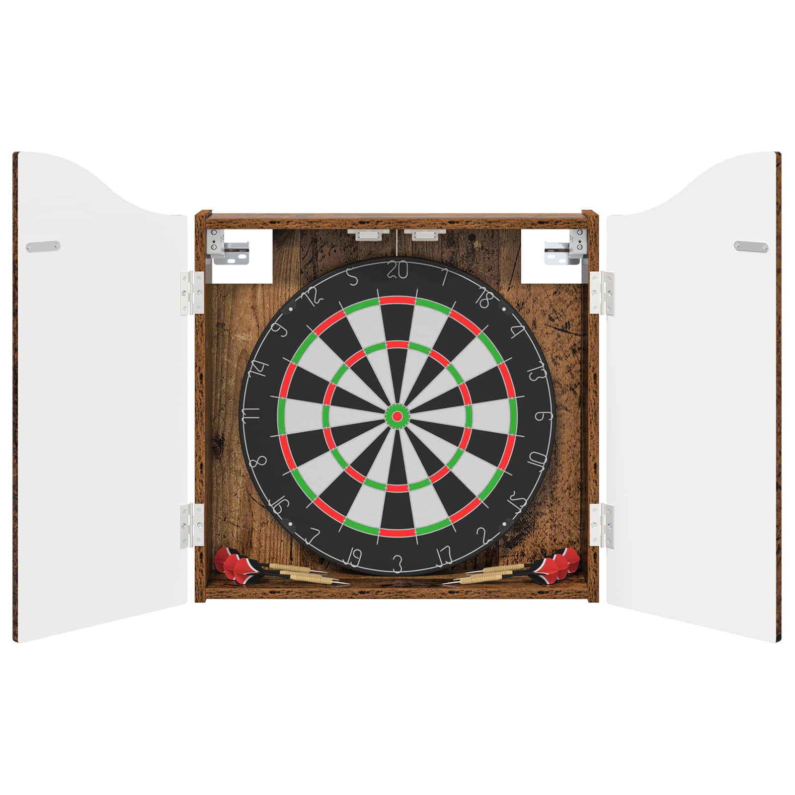Dartboard Schrank Weiß 56 x 12 x 63 cm Holzwerkstoff