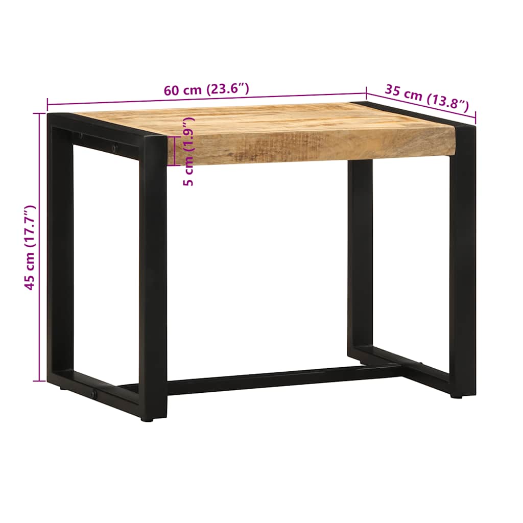 Bank Mehrfarbig 60x35x45 cm Massivholz Altholz