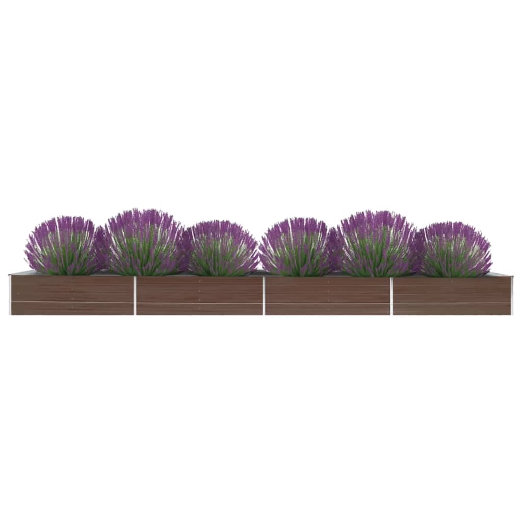 Hochbeet Braun 160 x 80 x 77 cm Verzinkter Stahl