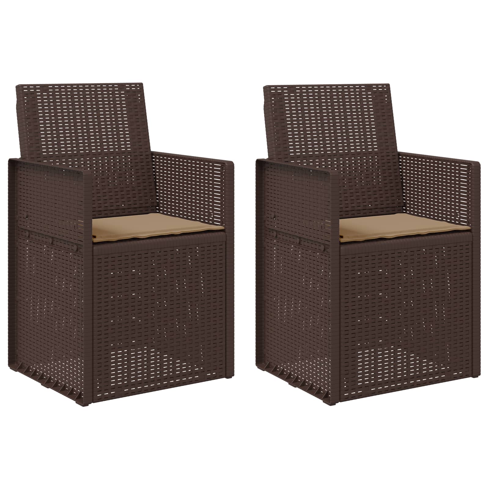 Garten Esszimmerstühle 2 pcs Weiß und Hellgrau PP