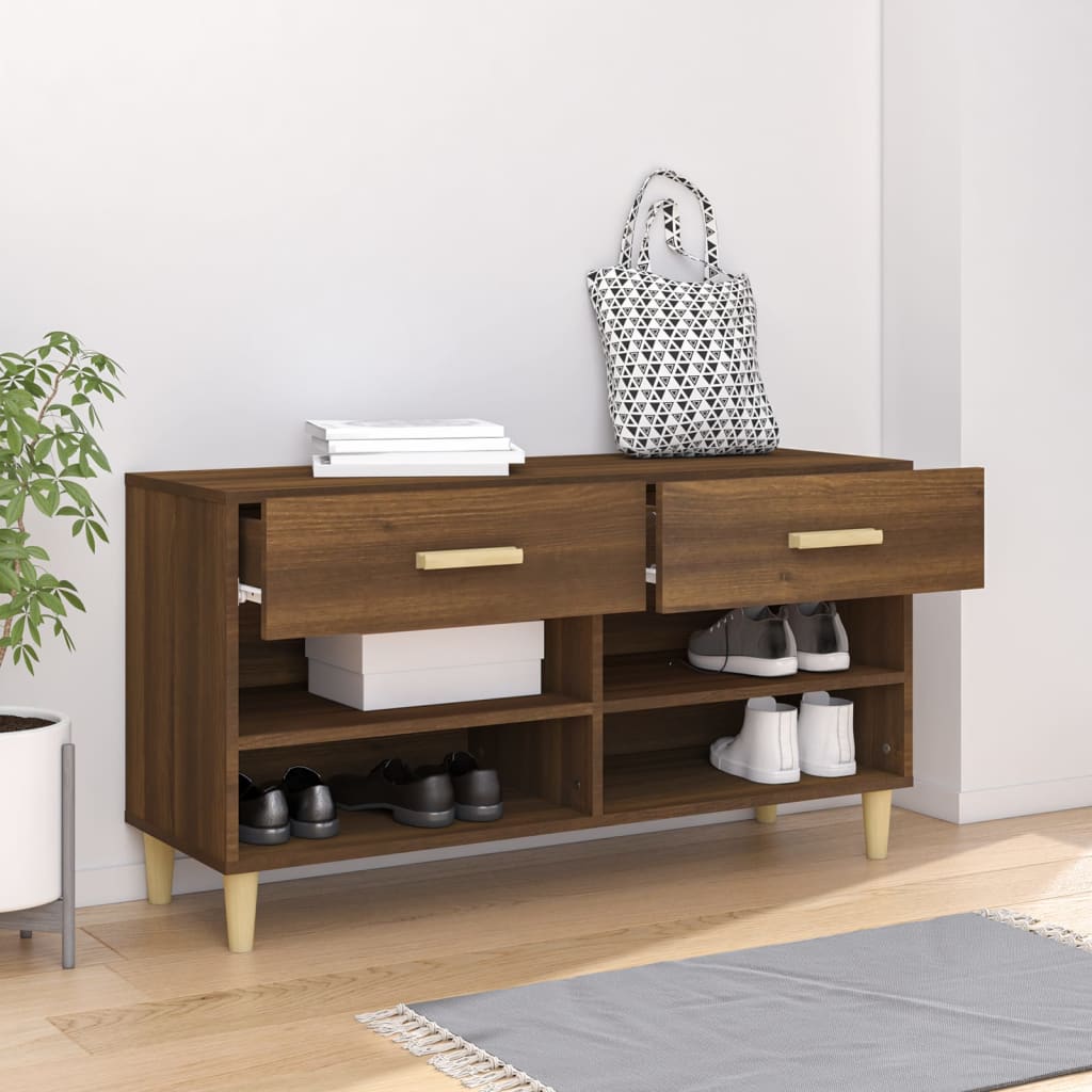 Schuhschrank Weiß 102x35x55 cm Holzwerkstoff