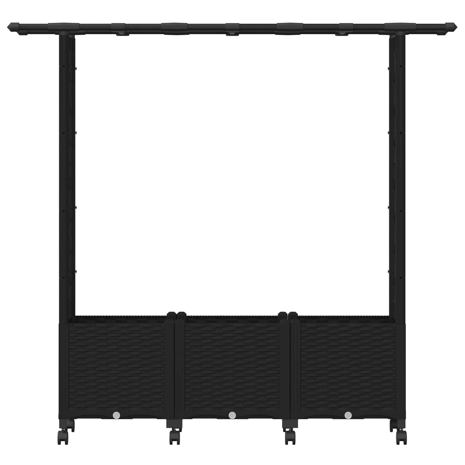 Hochbeet mit Rankgitter und Dach Braun 124 x 40 x 123 cm PP