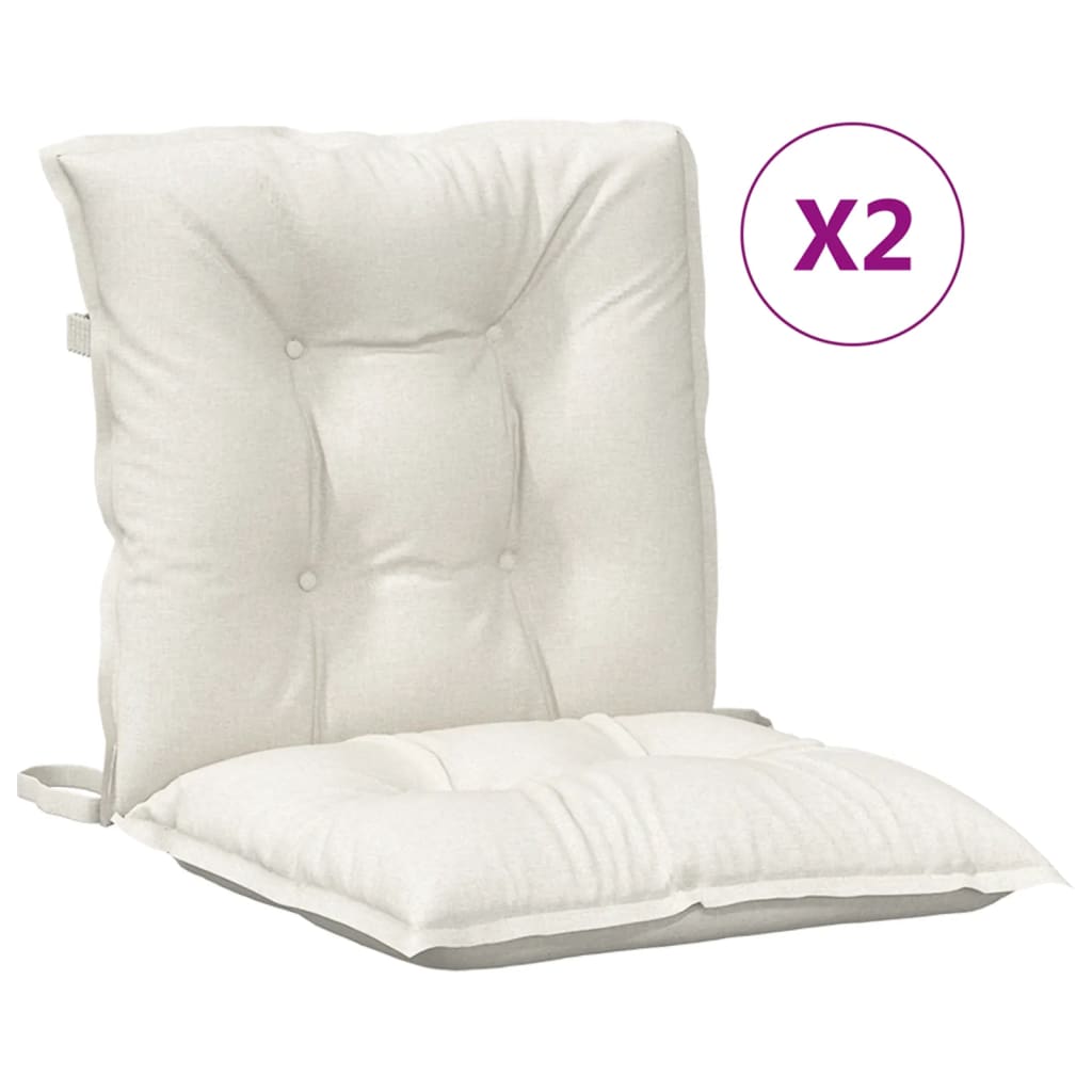 Niedriglehner-Auflagen 2 Stk Melange Anthrazit 100x50x7cm Stoff