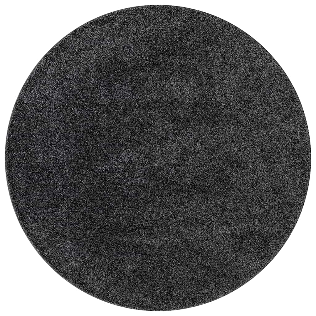 Anti-Rutsch Shaggy Teppich Dunkelgrau 200 x 200 cm PP