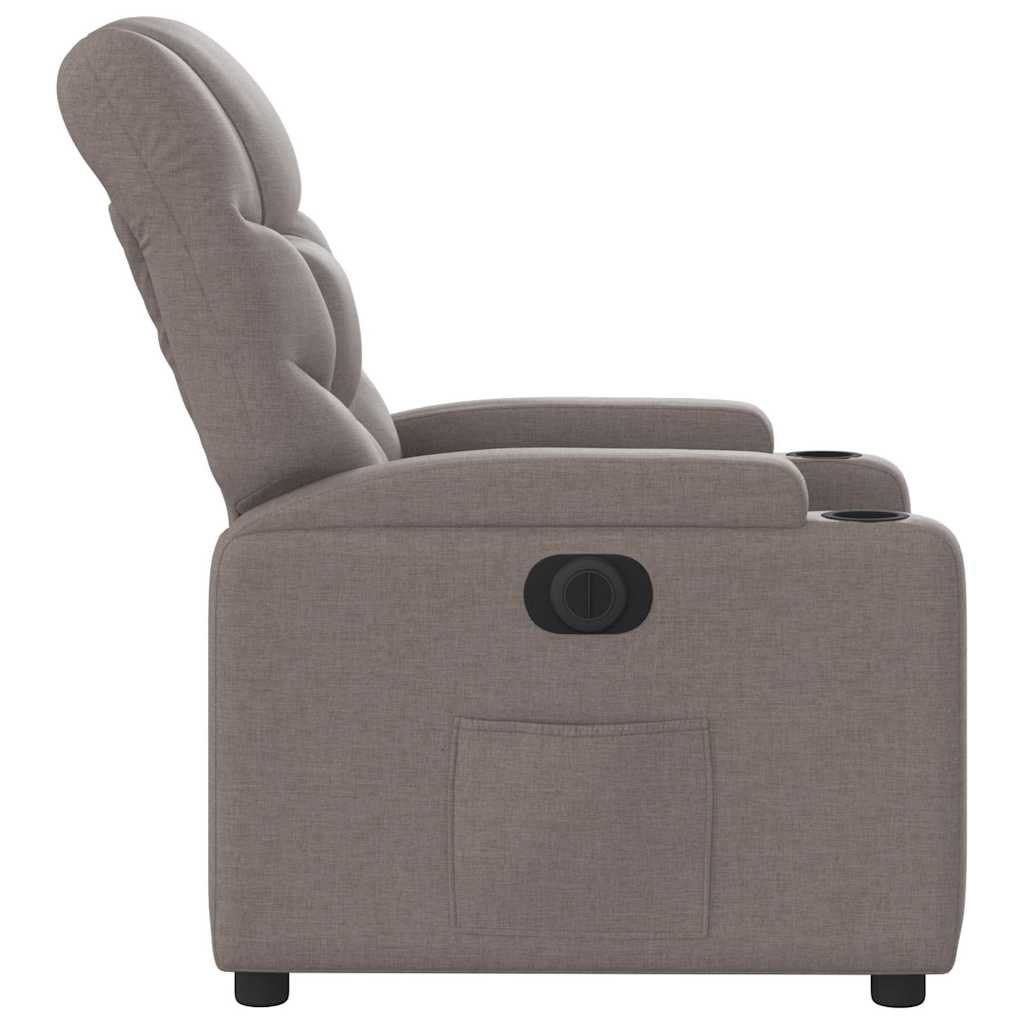 Relaxsessel Elektrisch Dunkelgrau Stoff