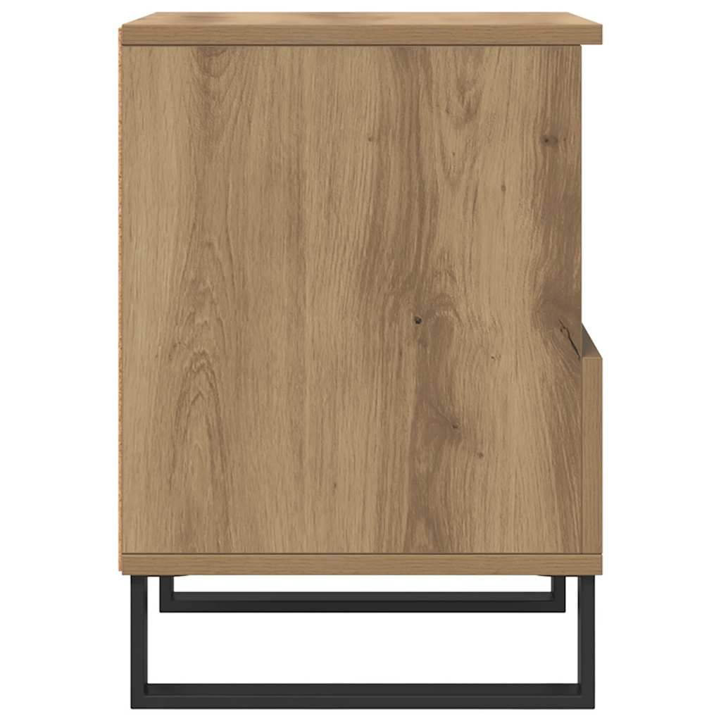 Bettschrank Schwarz Eichen-Optik 40 x 35 x 50 cm Holzwerkstoff