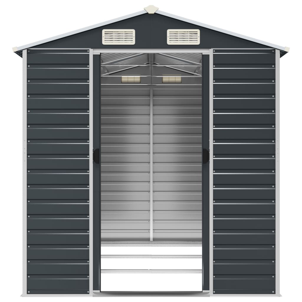Gerätehaus Grün 191x130x198 cm Verzinkter Stahl