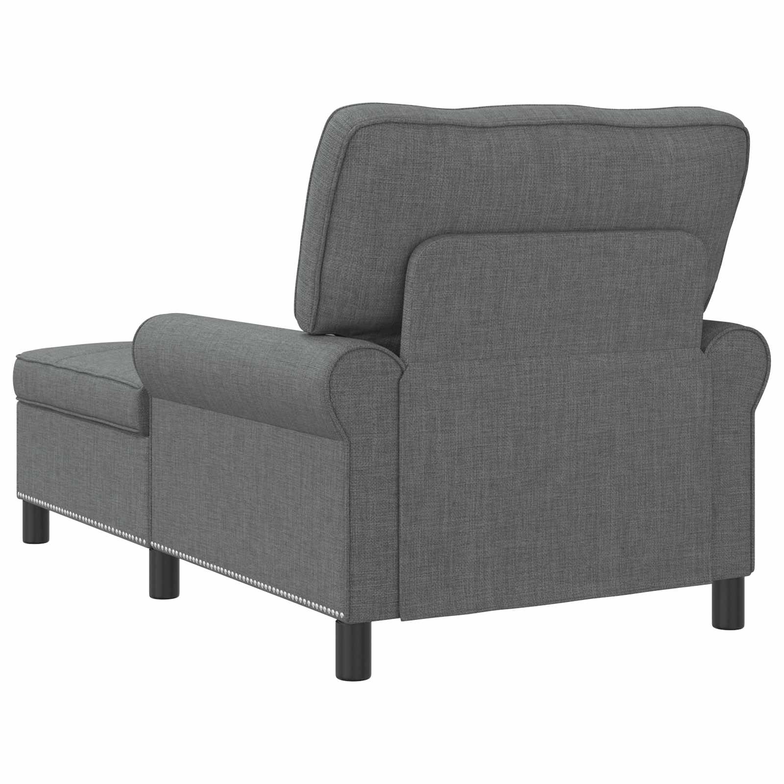 Lounge-Liege mit Kissen Hellgrau 91 x 157 x 91 cm Stoff