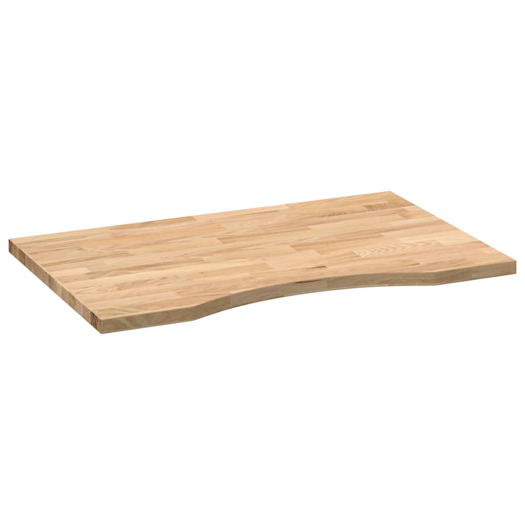 Schreibtischplatte Unbehandelt 80x50x2,5 cm Massivholz Eiche
