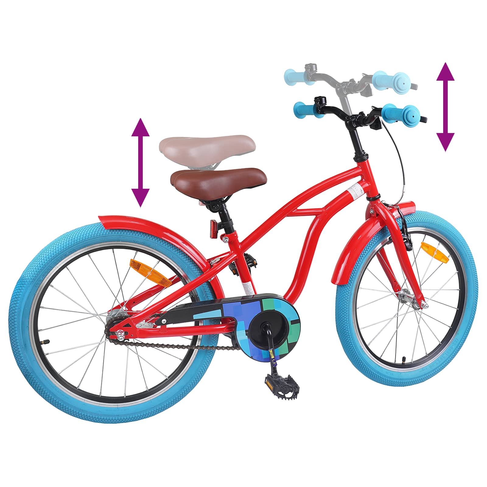 Kinderfahrrad 16 Zoll für 4-6 Jahre alt Schwarz