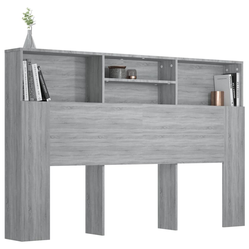 Bett-Kopfteil mit Ablagen Weiß 100x19x103,5 cm