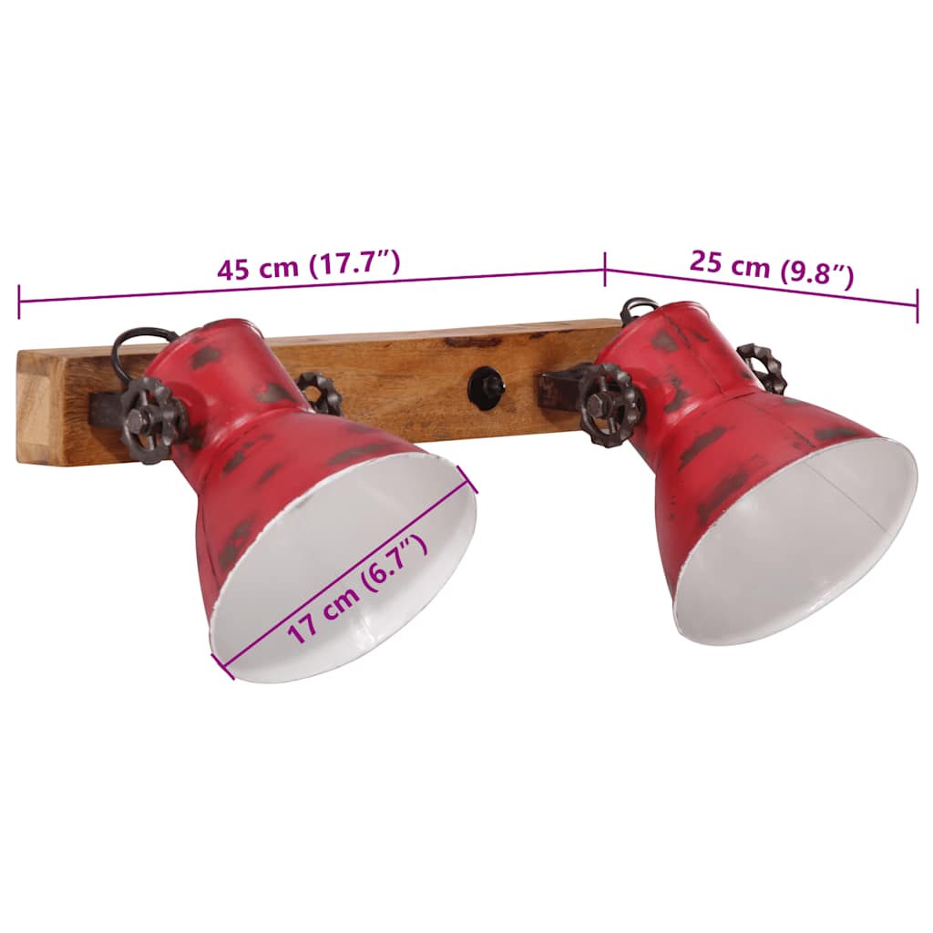 Wandlampe Industriestil Silbern 45x25 cm E27
