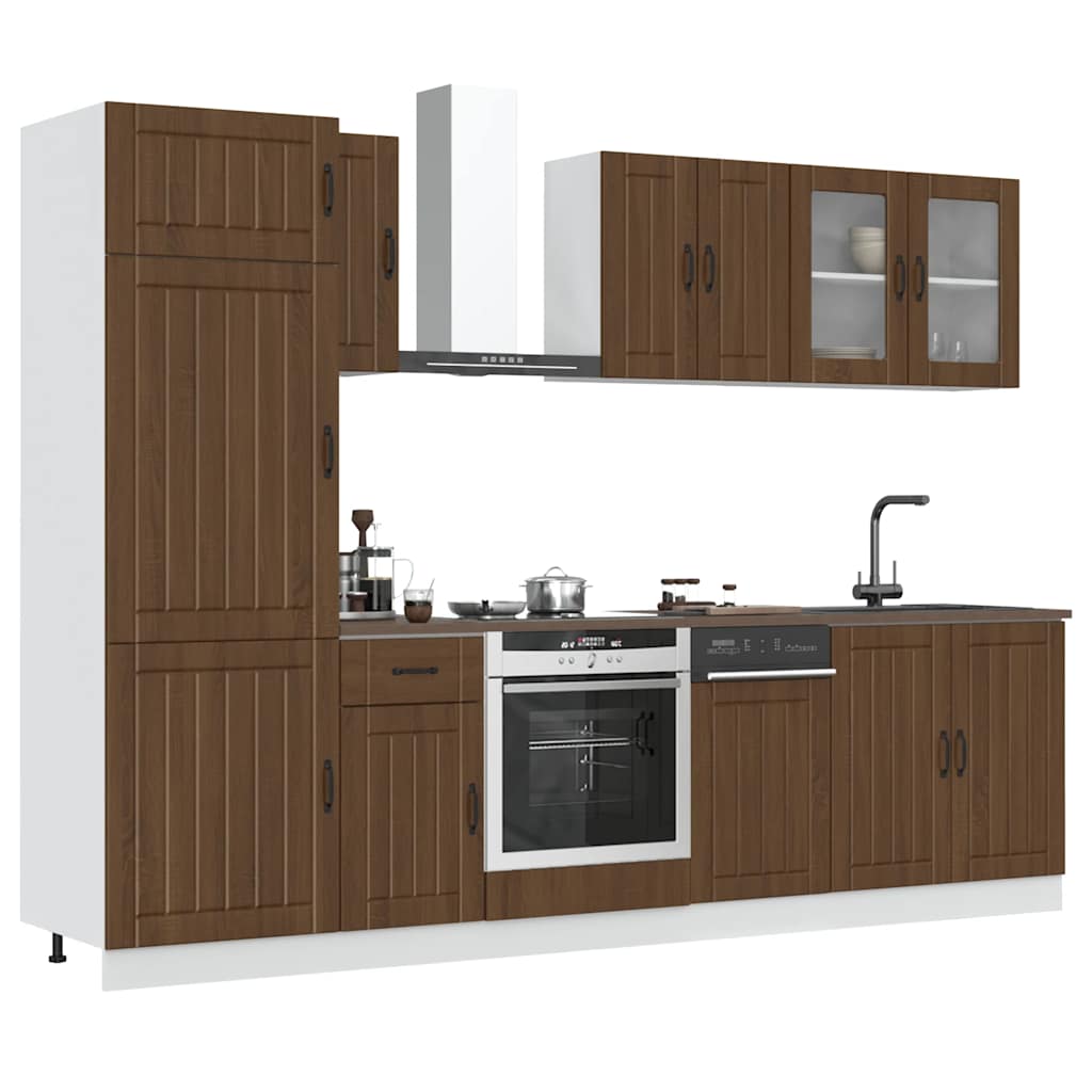 8-tlg. Küchenschrank-Set Lucca Weiß Holzwerkstoff