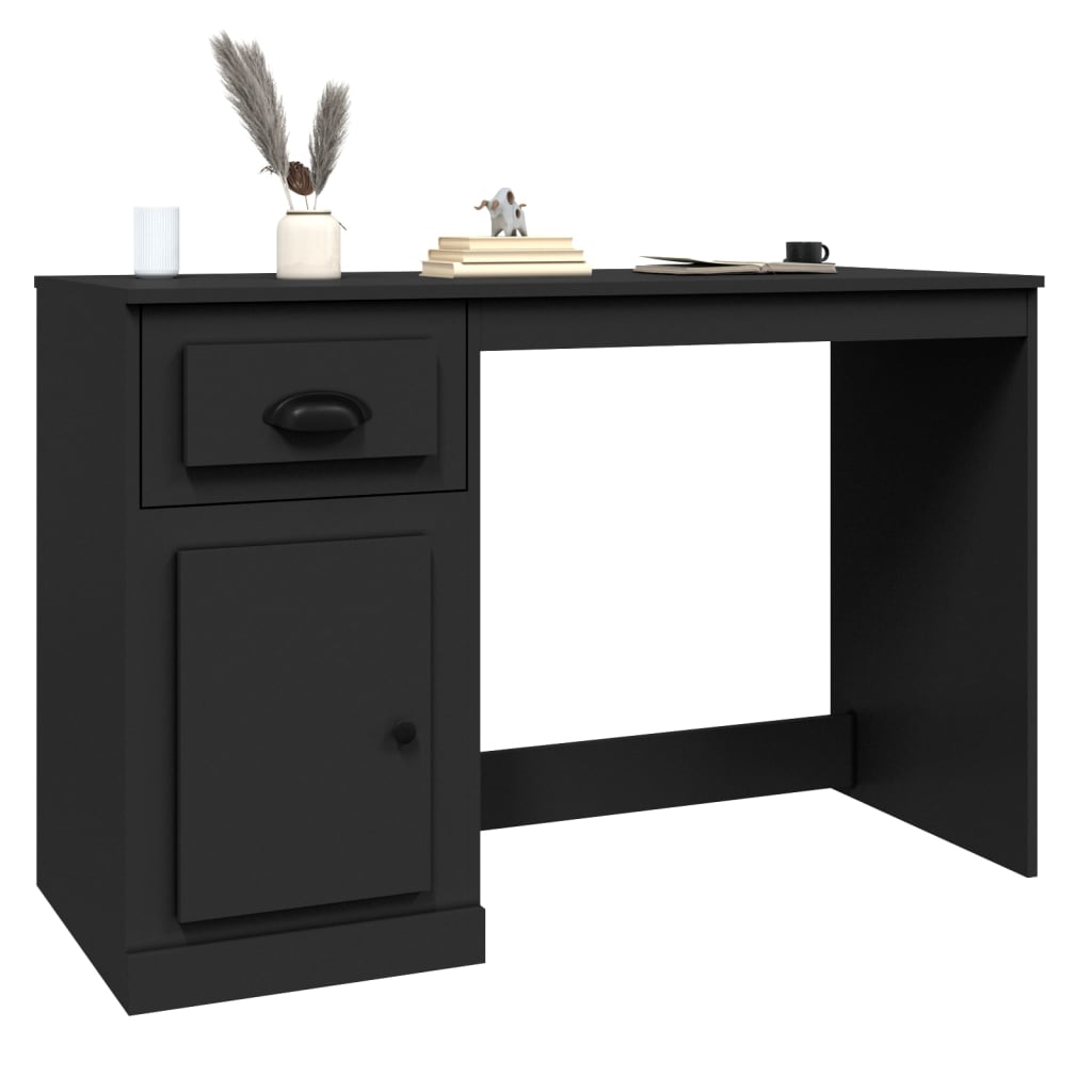 Schreibtisch mit Schublade Weiß 115x50x75 cm Holzwerkstoff