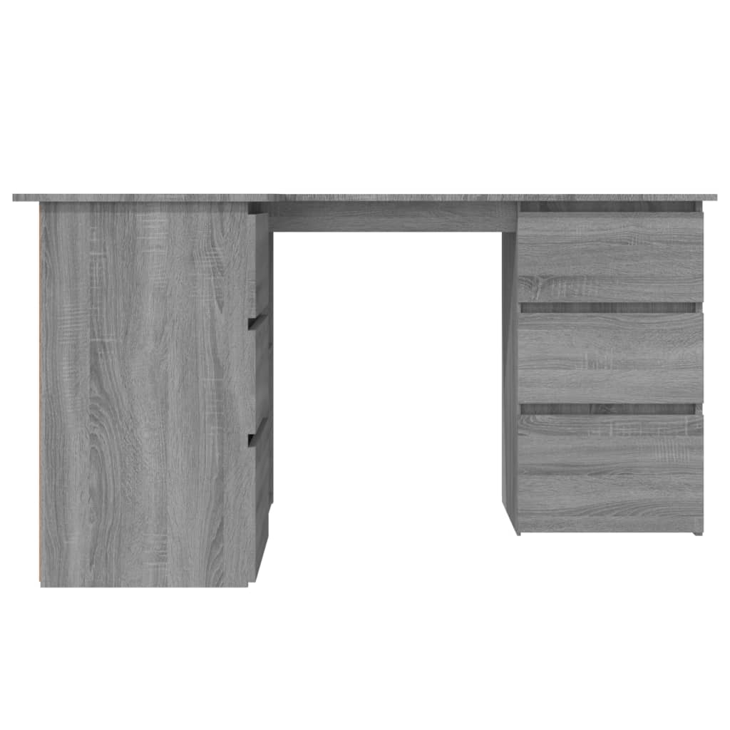 Eckschreibtisch Weiß 145x100x76 cm Holzwerkstoff