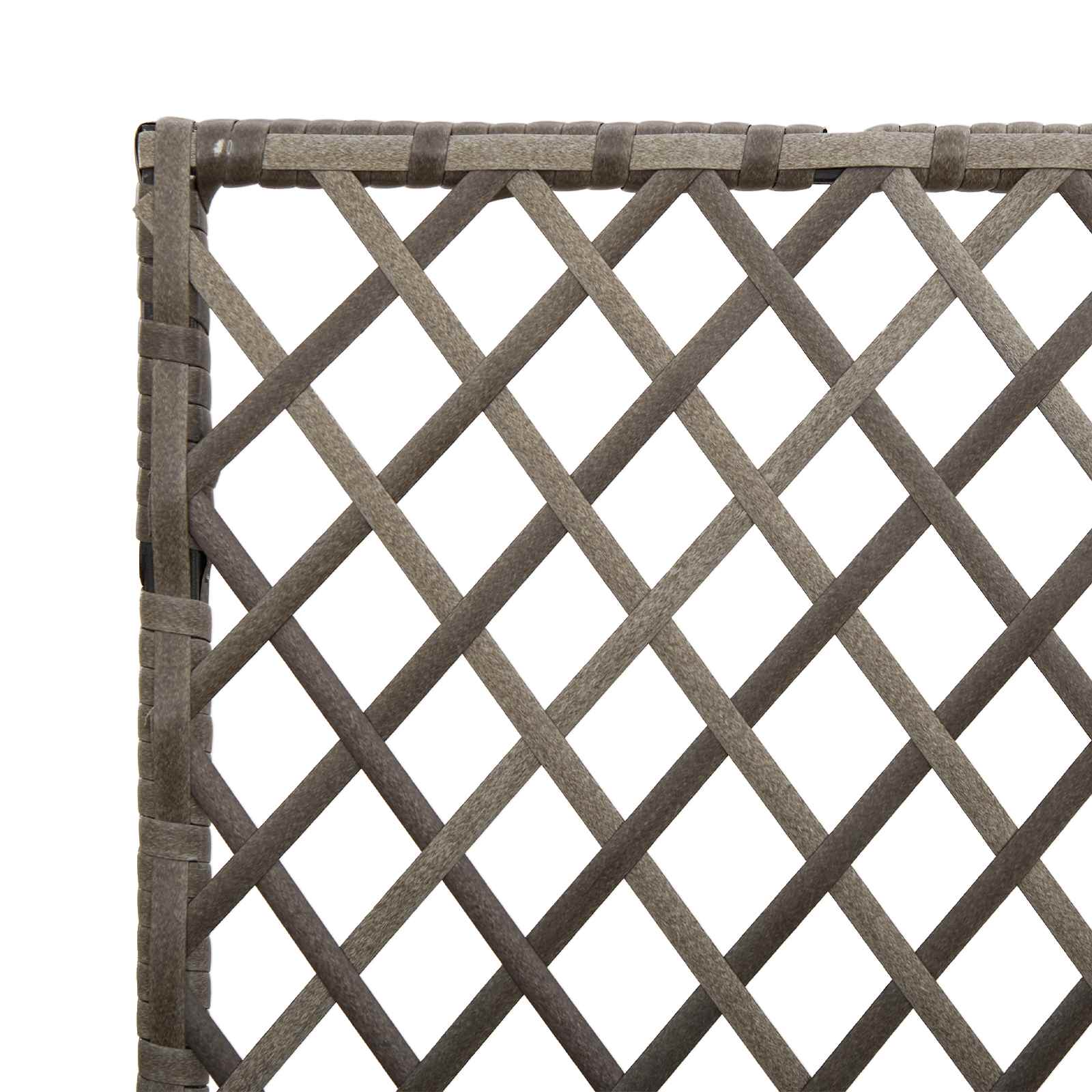 Gartenpflanzer mit Gitter Grau 35 x 30 x 135 cm Poly-Rattan