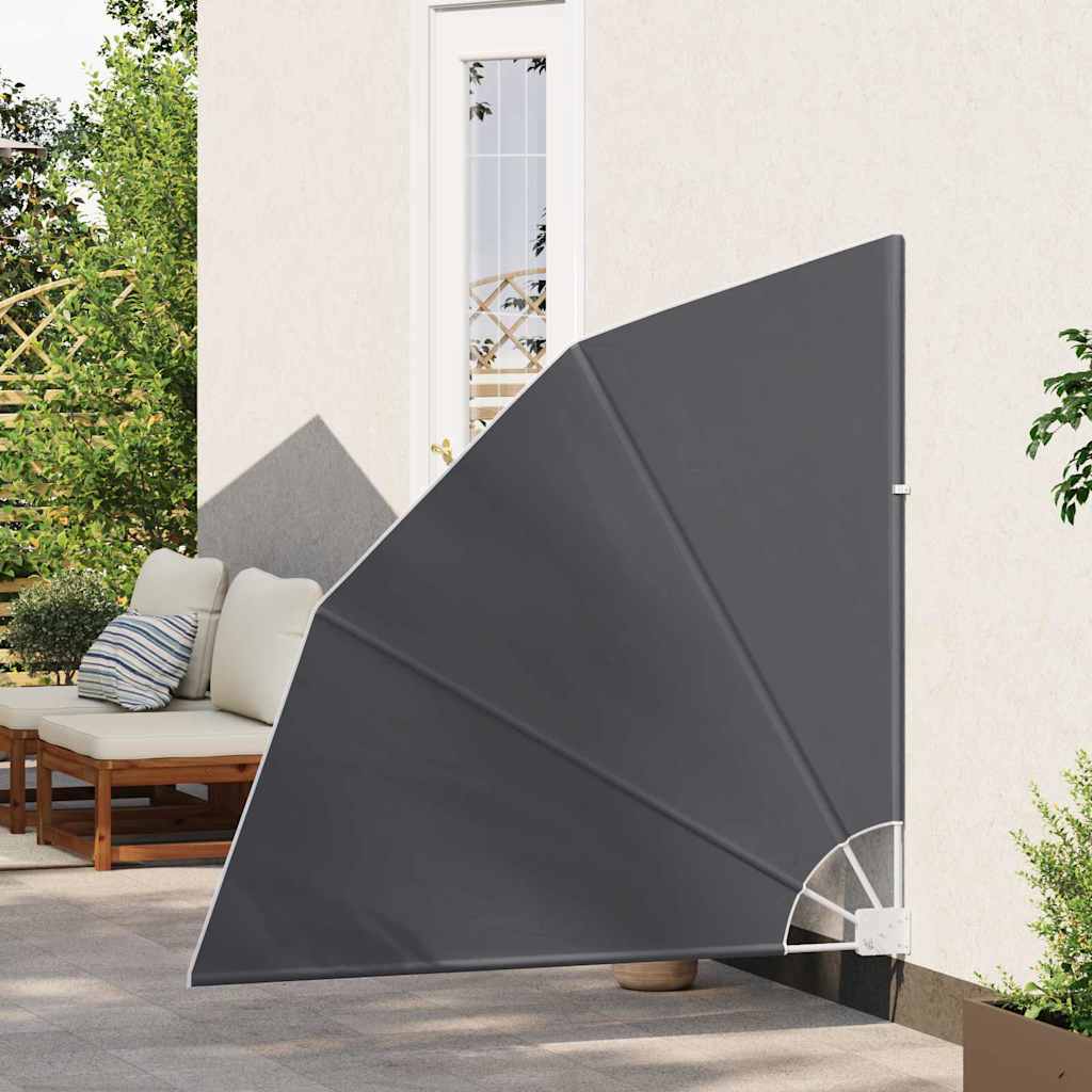 Faltbarer Balkonfächer Grau 210×210 cm