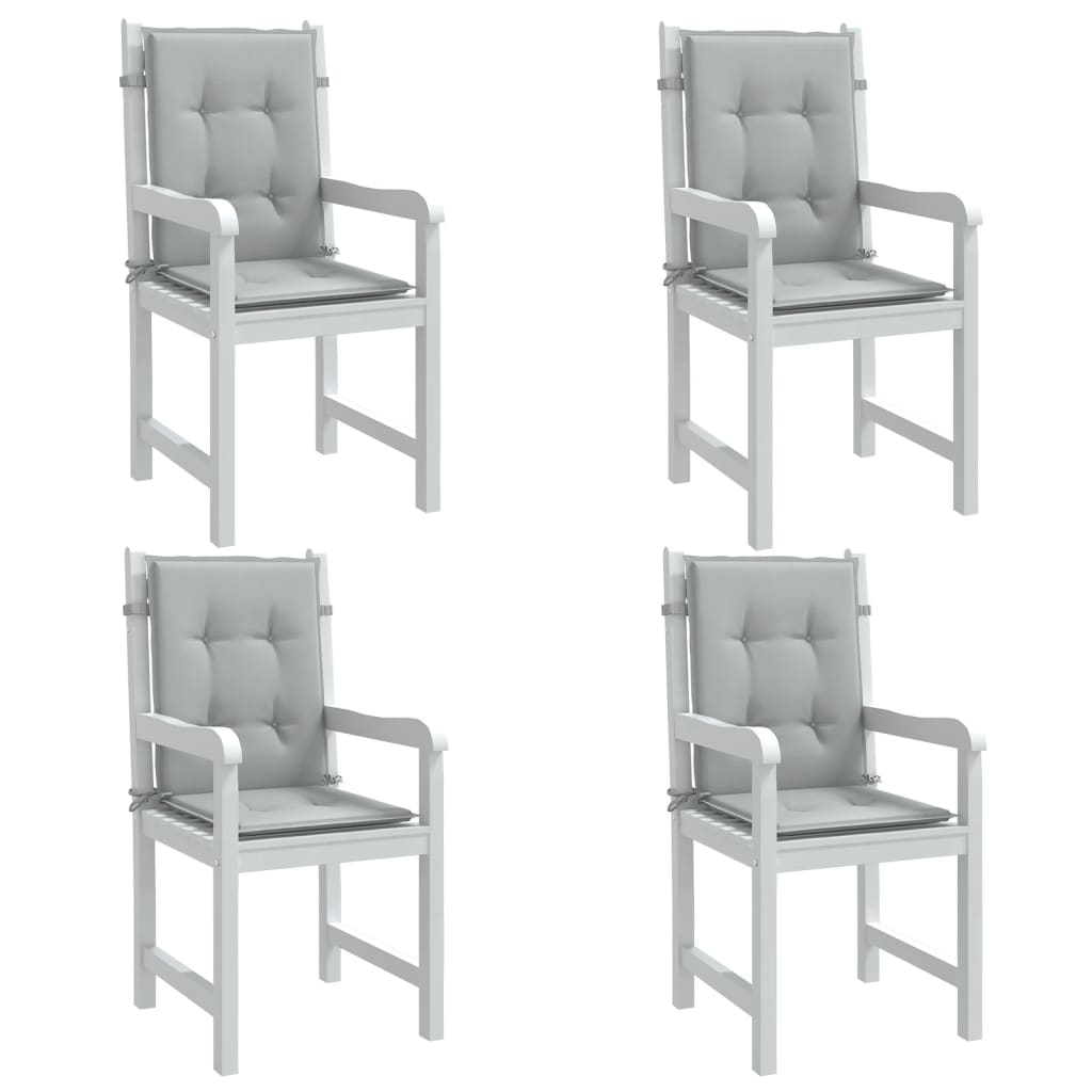 Niedriglehner-Auflagen 2 Stk Melange Anthrazit 100x50x7cm Stoff