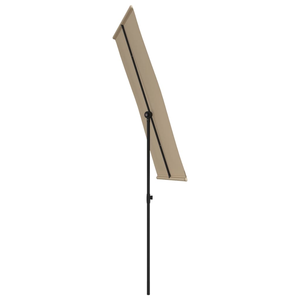 Sonnenschirm mit Aluminium-Mast 180x110 cm Bordeauxrot