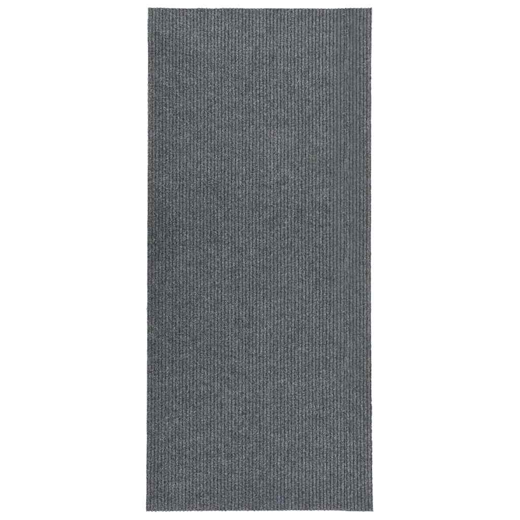 Teppichläufer Grau 80 x 150 cm Stoff