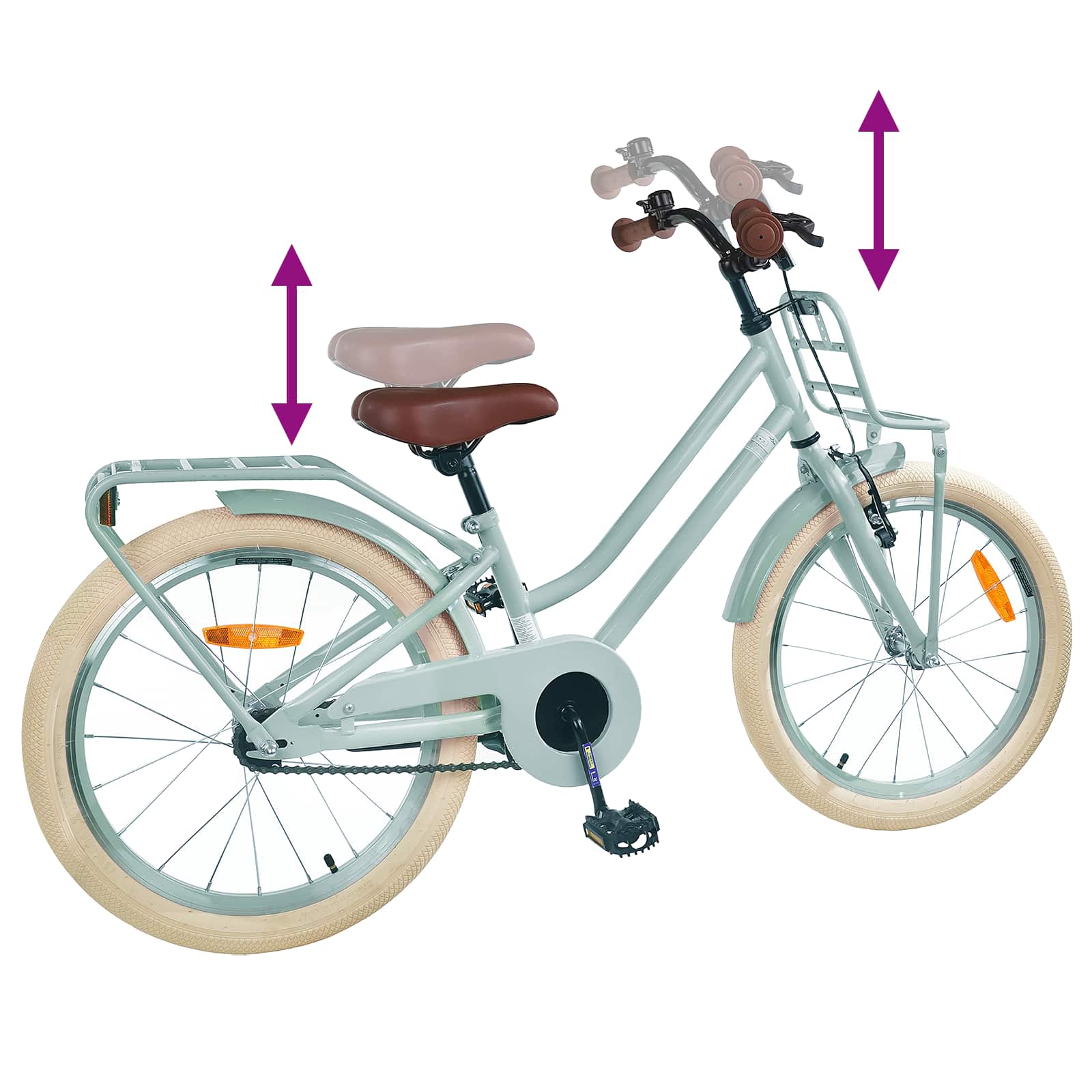 Kinderfahrrad 12 Zoll für 2-4 Jahre alt Hellrosa