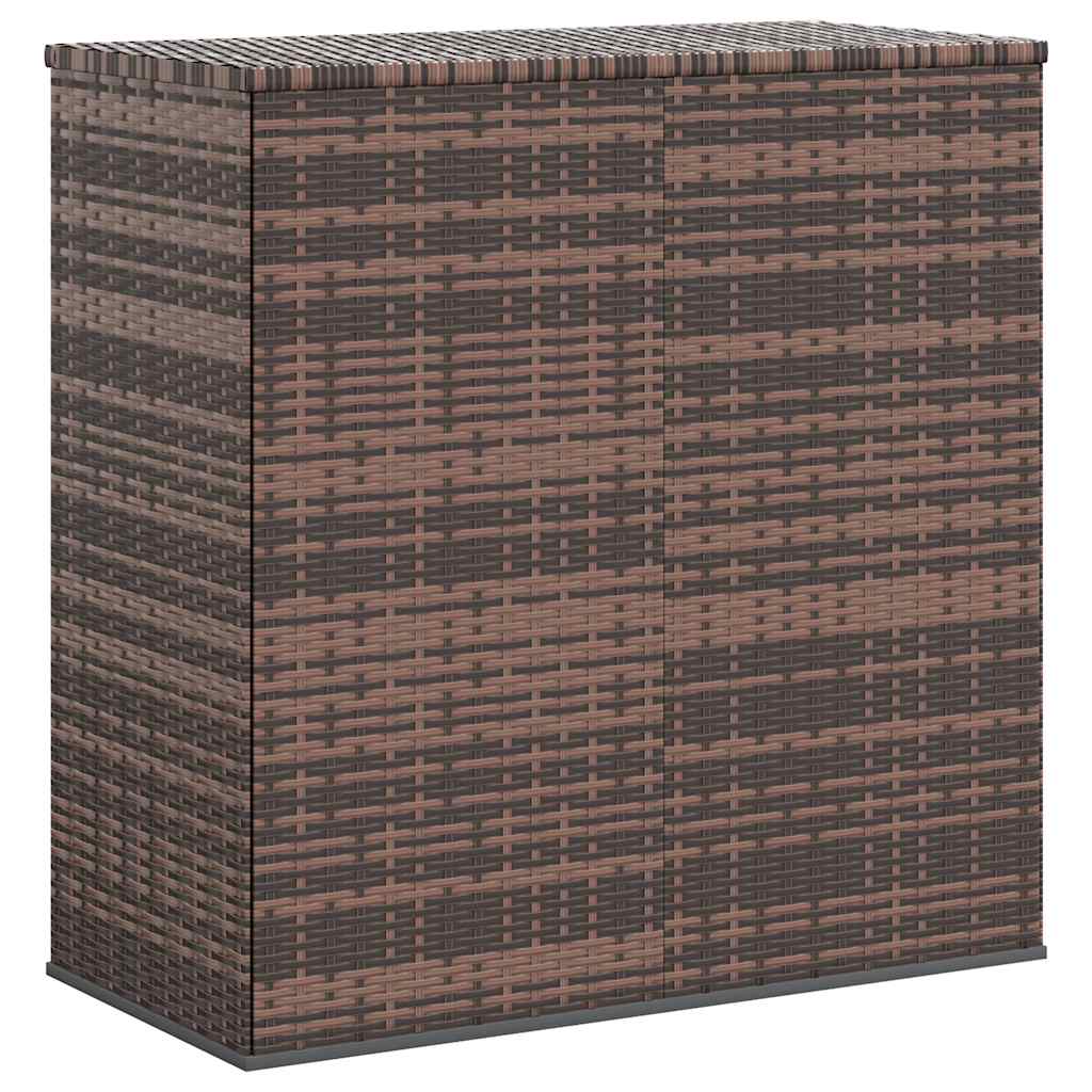 Garten-Kissenbox PE Rattan 100x49x103,5 cm Schwarz