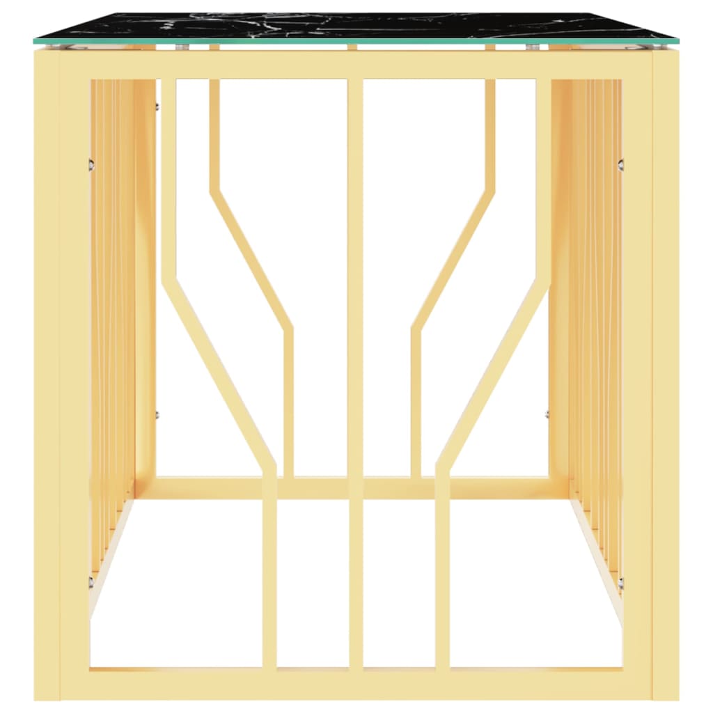 Couchtisch 110x45x45 cm Edelstahl und Glas
