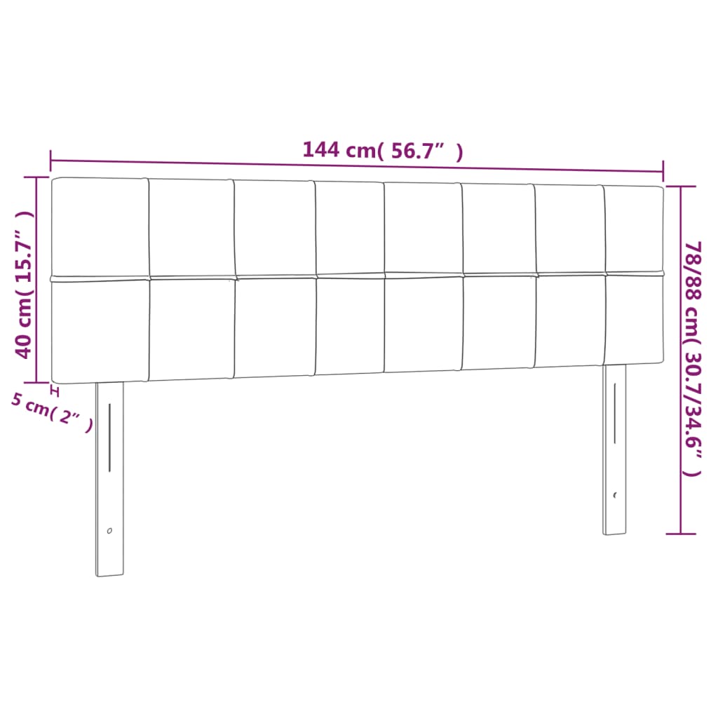 Kopfteil Hellgrau 80x5x118/128 cm Stoff