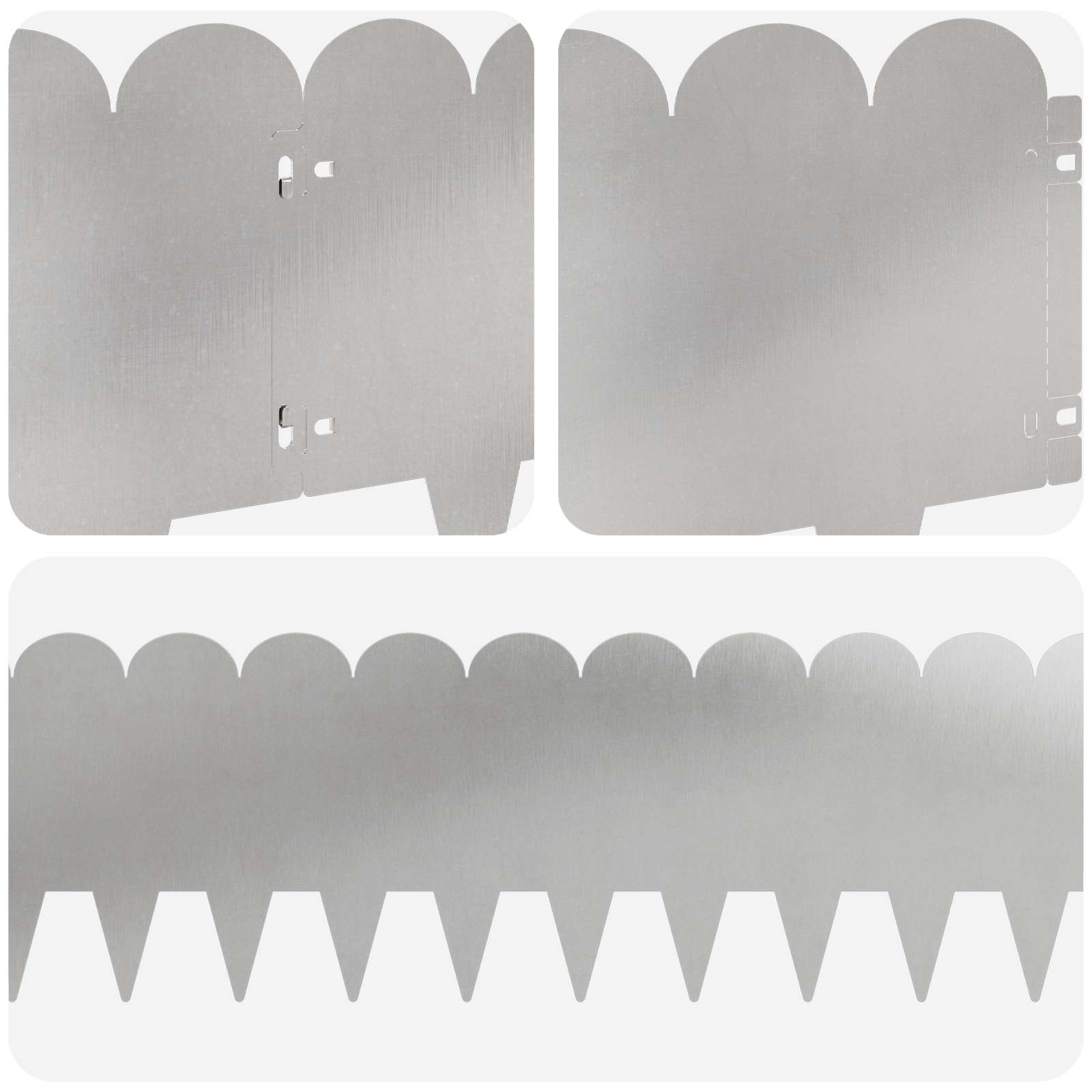 Raseneinfassung 10 pcs 103 x 15 cm Stahl Schwarz