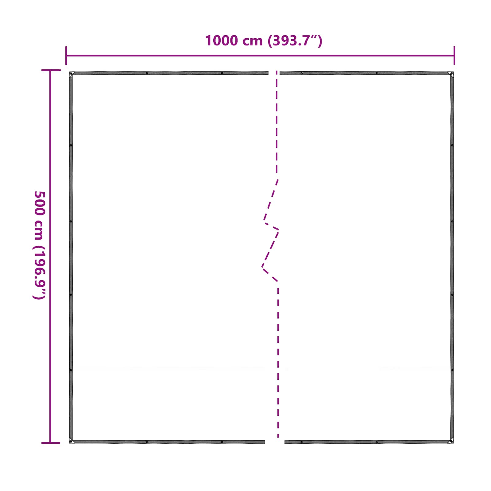 Pflanzenabdeckung mit Ösen 1x3 m Polyethylen