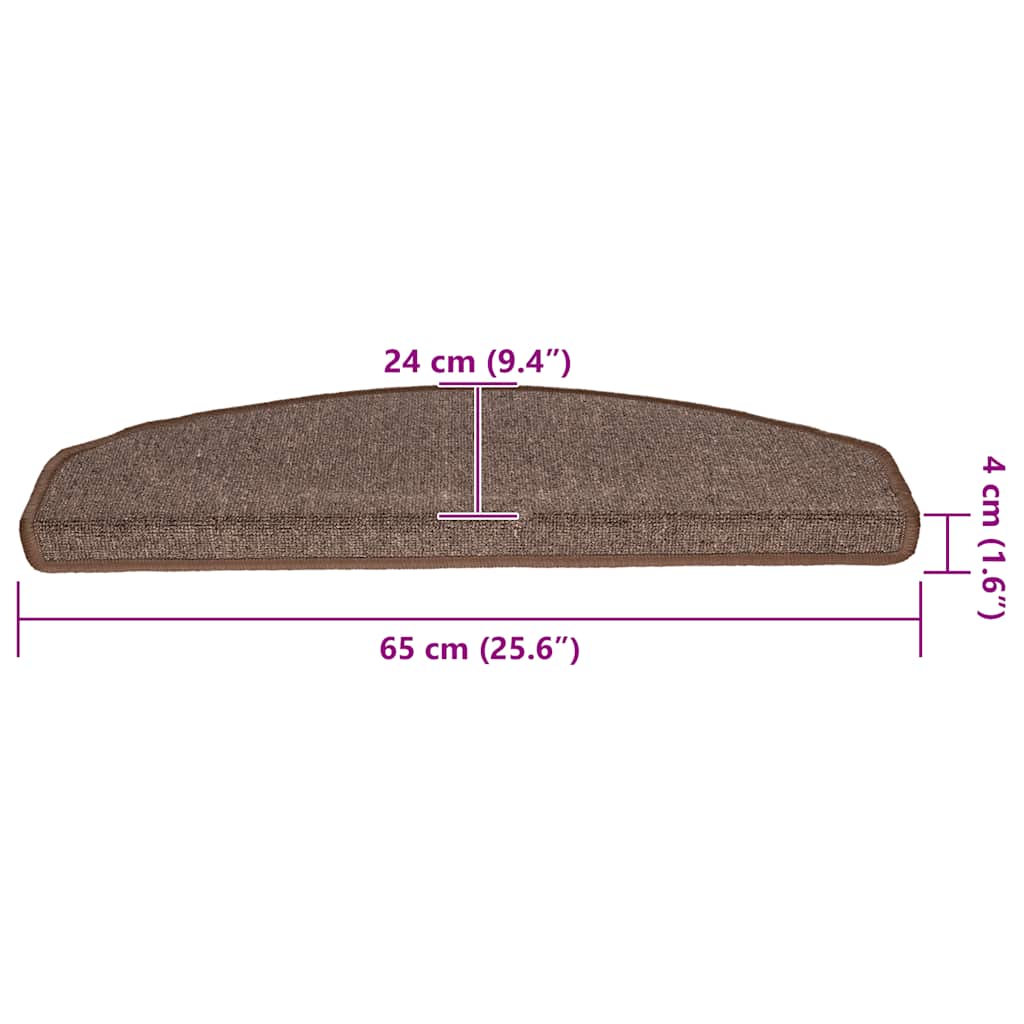 Stufenmatten 15 Stk. 56x17x3 cm Anthrazit Halbrund