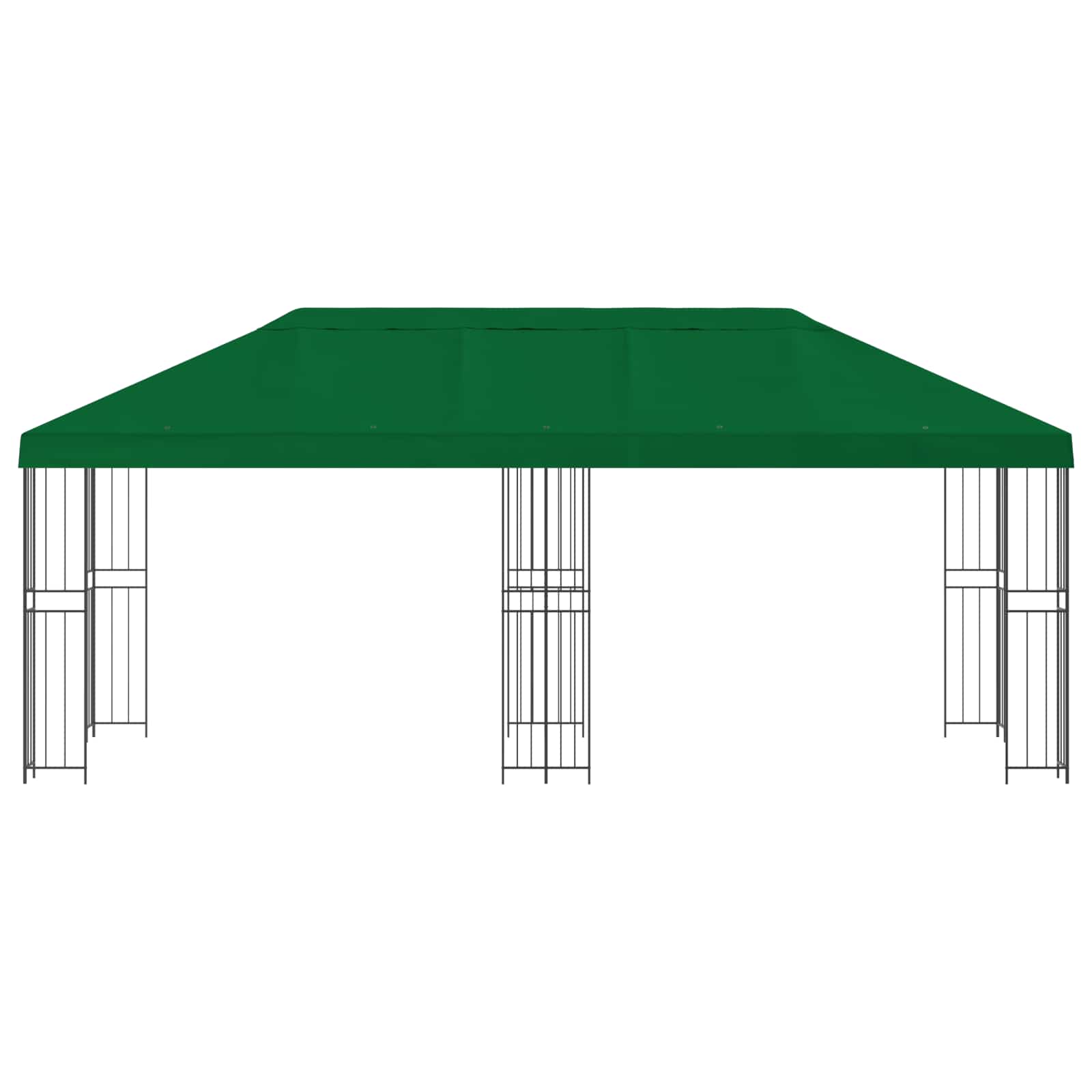 Pavillon mit Seitenwänden 6 x 3 m Beige Polyester und Stahl 190