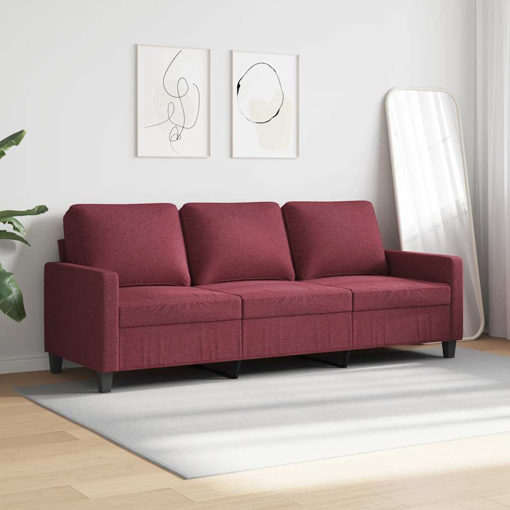 3-Sitzer-Sofa Hellgrau 180 cm Stoff