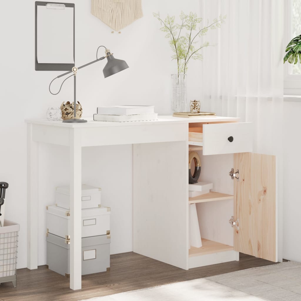 Schreibtisch Wachsbraun 100 x 50 x 74 cm Massives Kiefernholz
