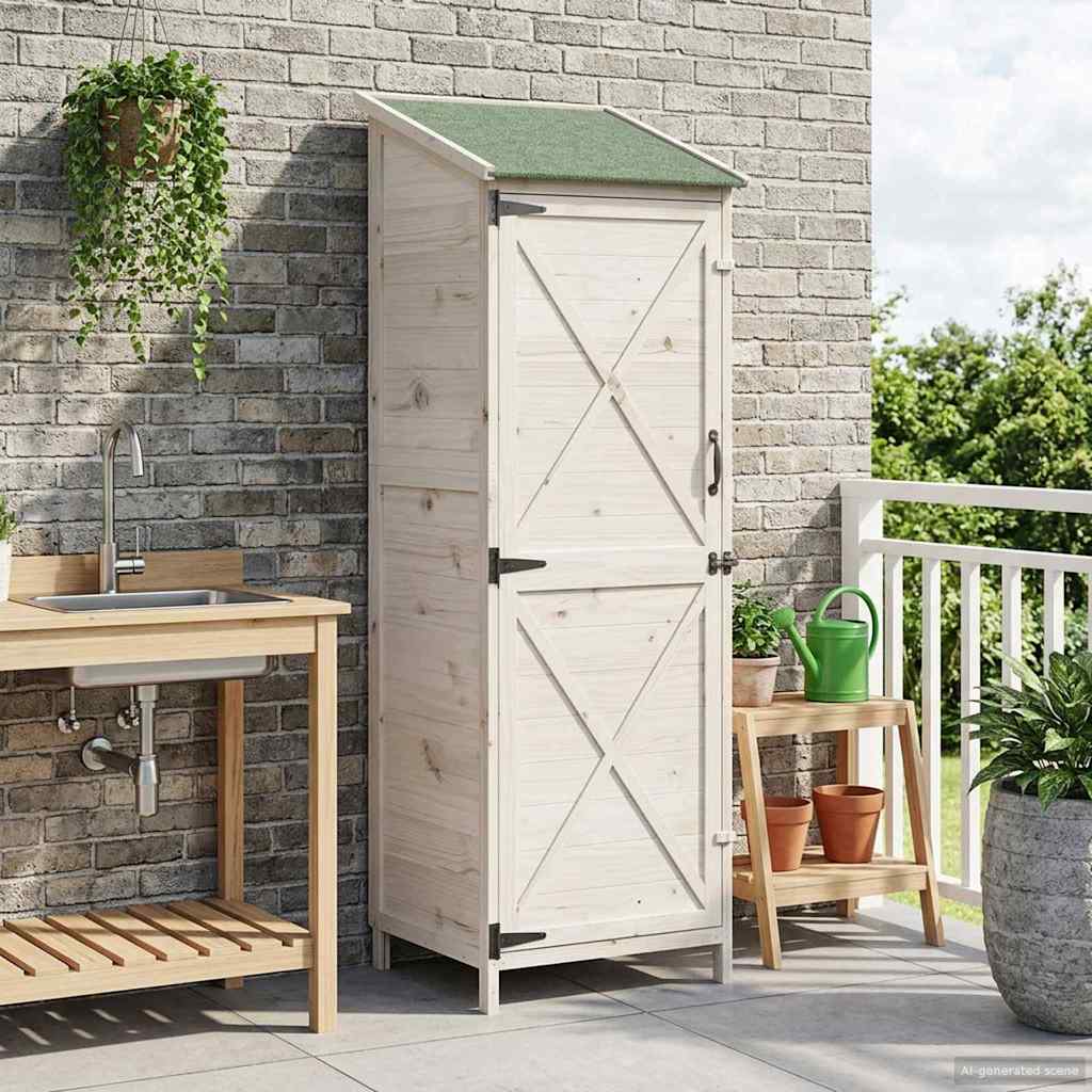 Gartenschuppen Natur 59,5 x 56 x 113,5 cm Massivholz aus Fichte