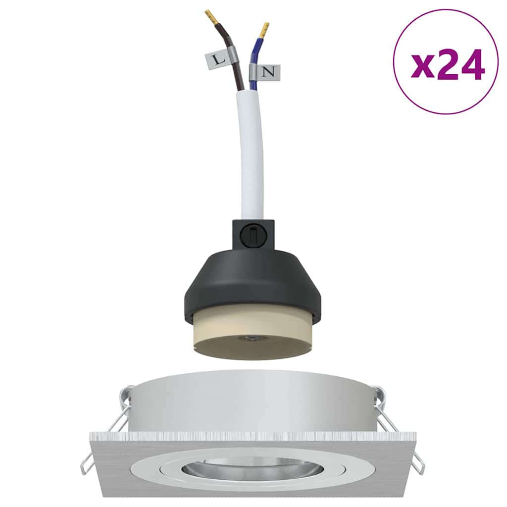 Spotlight 6 pcs Weiß 9 x 9 x 2 cm Aluminium