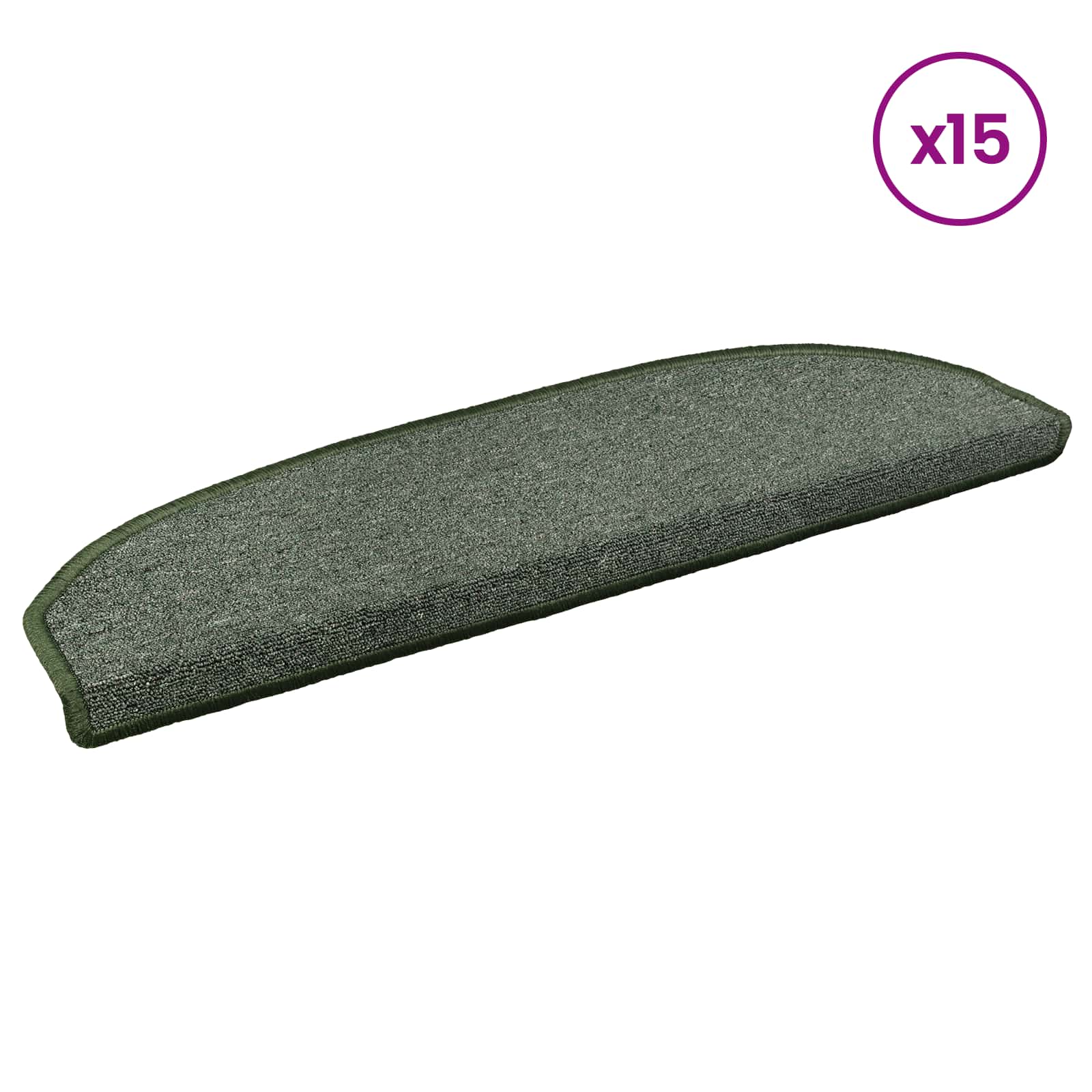 Stufenmatten 15 Stk. 56x17x3 cm Anthrazit Halbrund