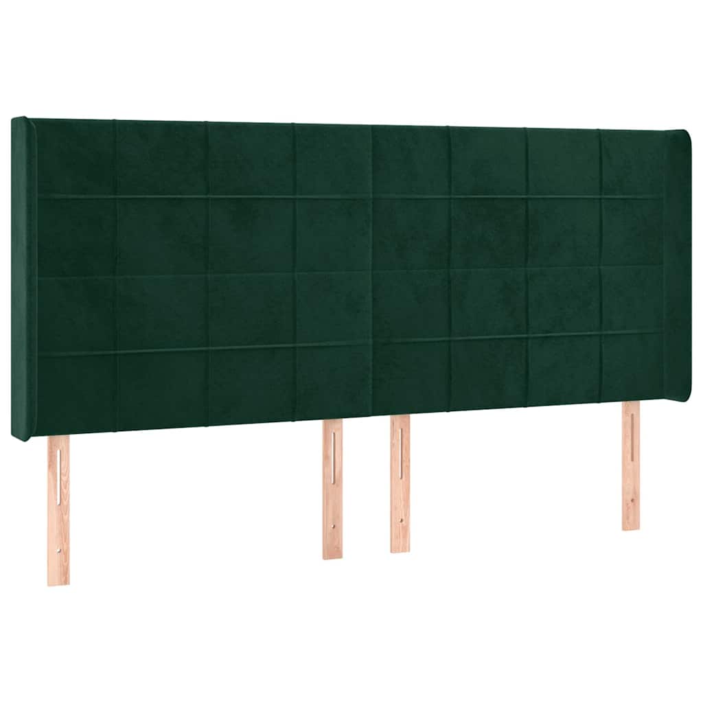 Kopfteil mit Ohren Dunkelblau 93x16x78/88 cm Samt