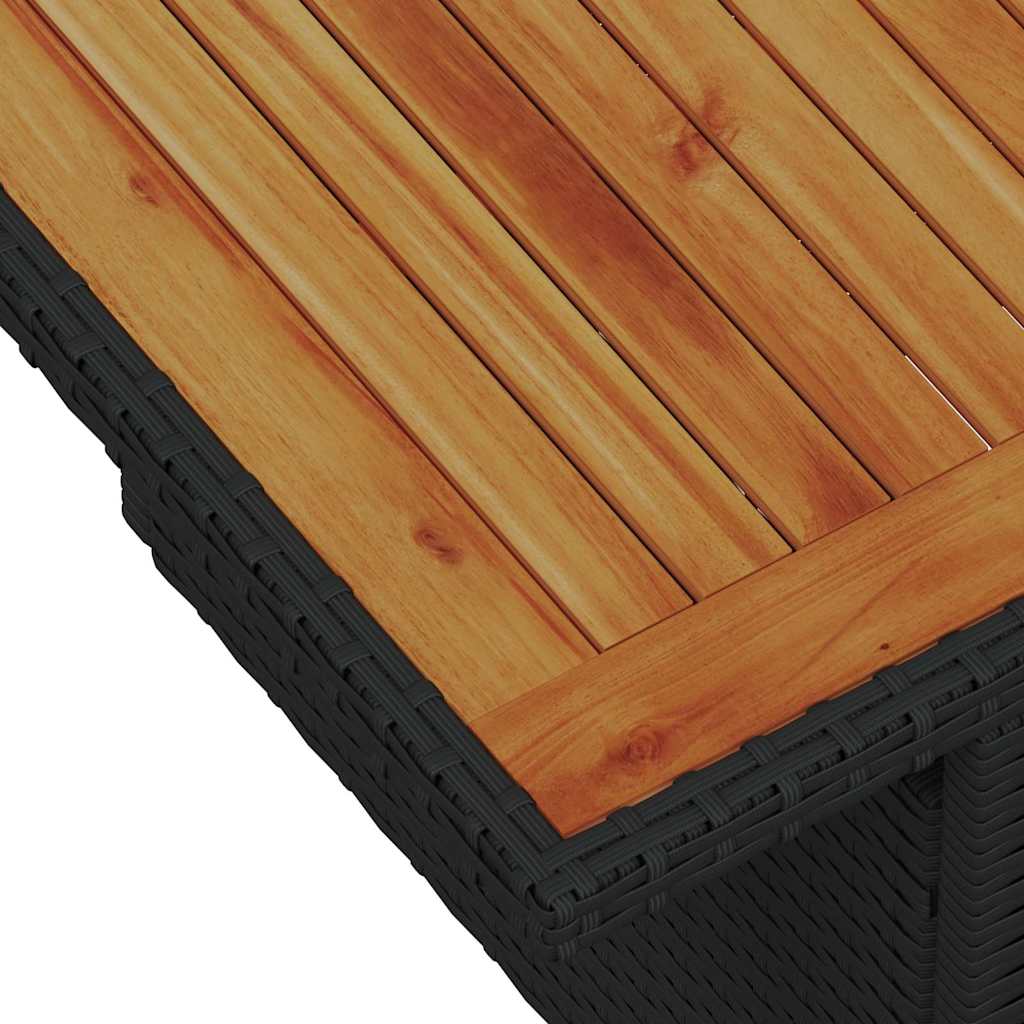 Garten Essgruppe mit Kissen 6 pcs Schwarz und Creme