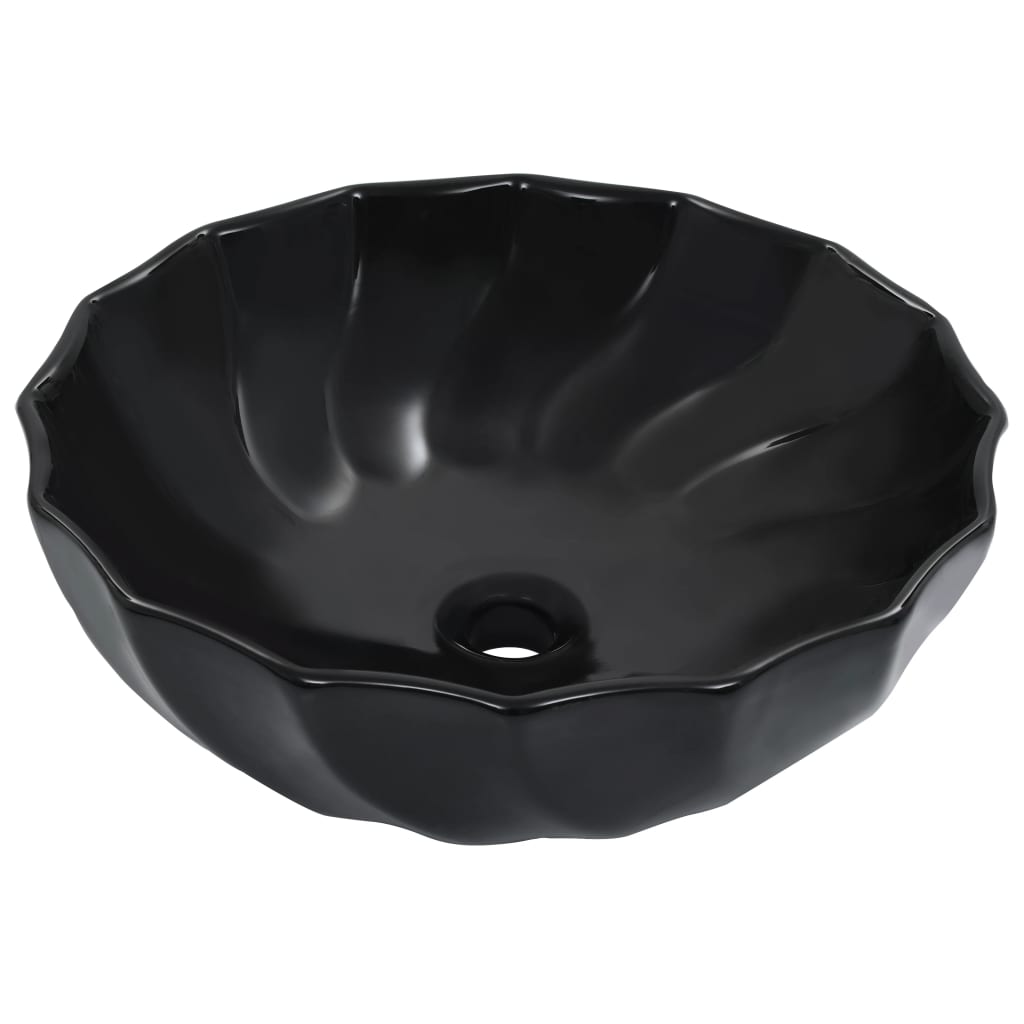 Waschbecken 46 x 17 cm Keramik Weiß