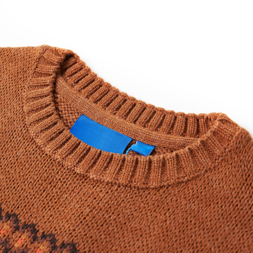 Kinderpullover Gestrickt Cognac 116