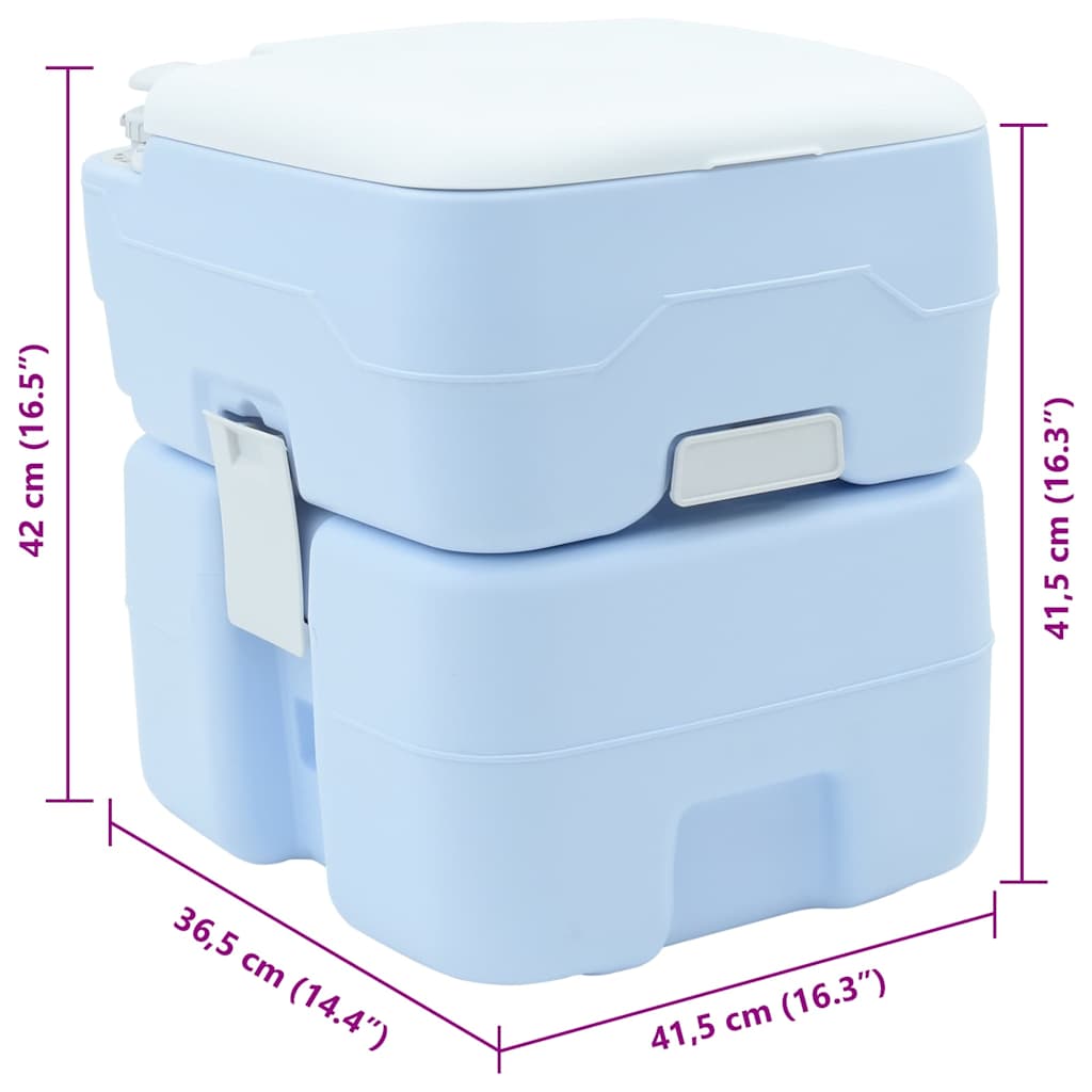 Camping-Toilette Grau 41,5 x 36,5 x 42 cm