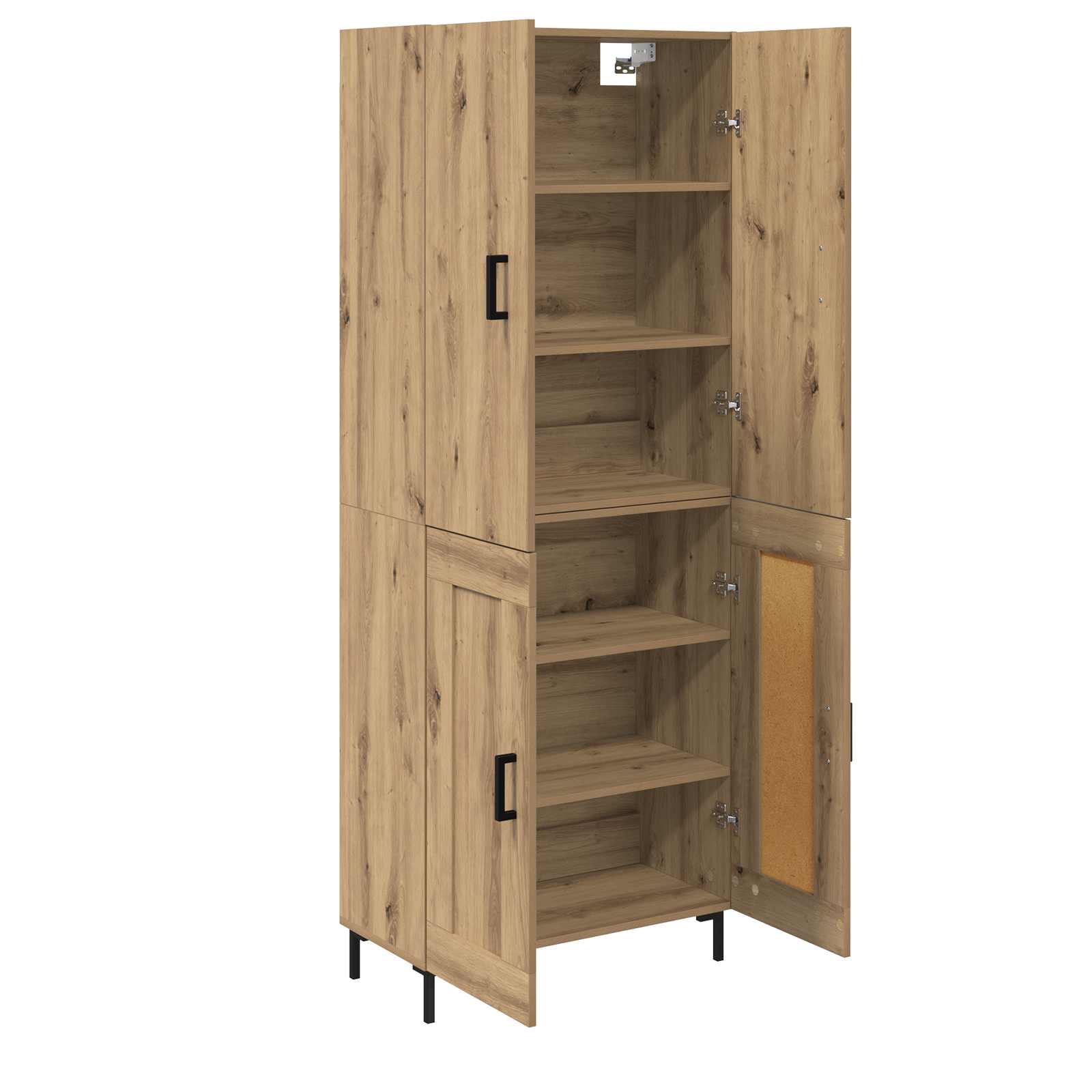 Highboard Betongrau 69,5x34x180 cm Holzwerkstoff