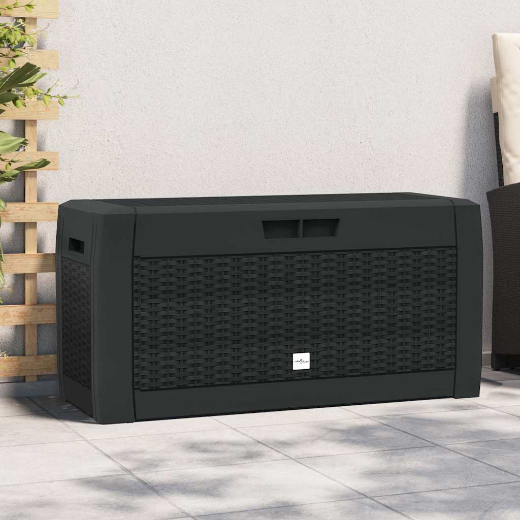 Gartentruhe Braun 119x48x60 cm Polypropylen