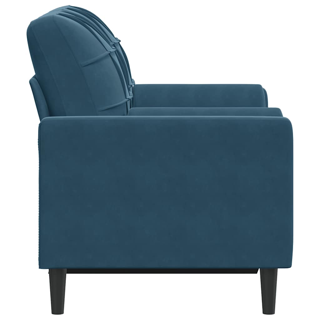 2-Sitzer-Sofa mit Zierkissen Hellgrau 120 cm Samt