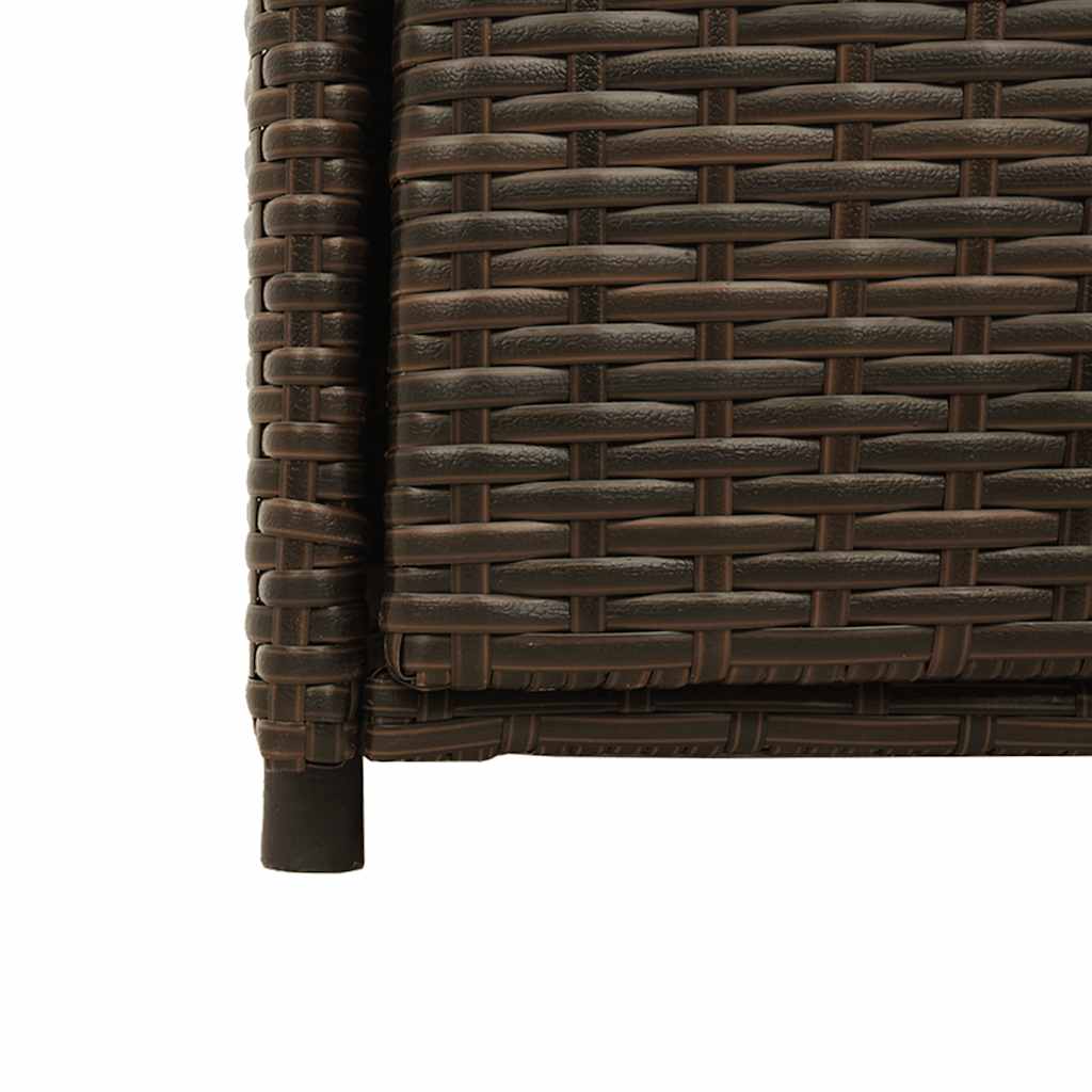 Gartenschrank Schwarz 55x55x111 cm Poly Rattan