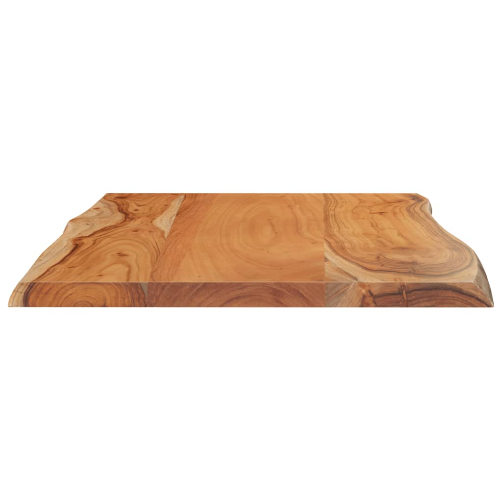 Tischplatte 40x40x2,5 cm Rechteckig Massivholz Akazie Baumkante